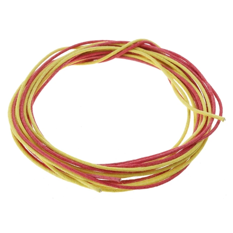 10 Feet (2-Red/2-Yellow) Gavitt Cloth-covered Pre-tinned Stranded Pushback 22awg Guitar Wire Instrument Cable Parts