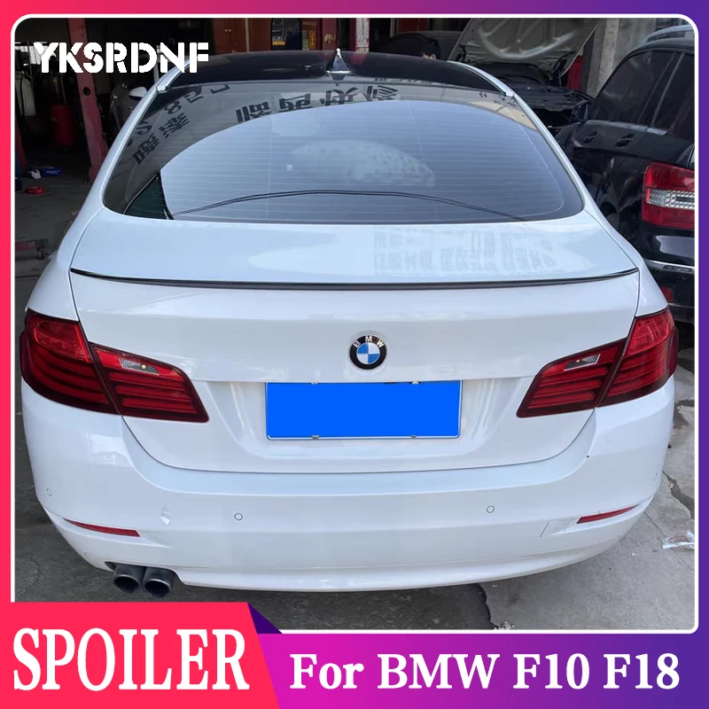 For BMW F10 F18 Spoiler ABS Material Car Rear Wing Primer Color Rear Spoiler for BMW M5 520i 528i 535i 530i 525i F10 F18 Spoiler