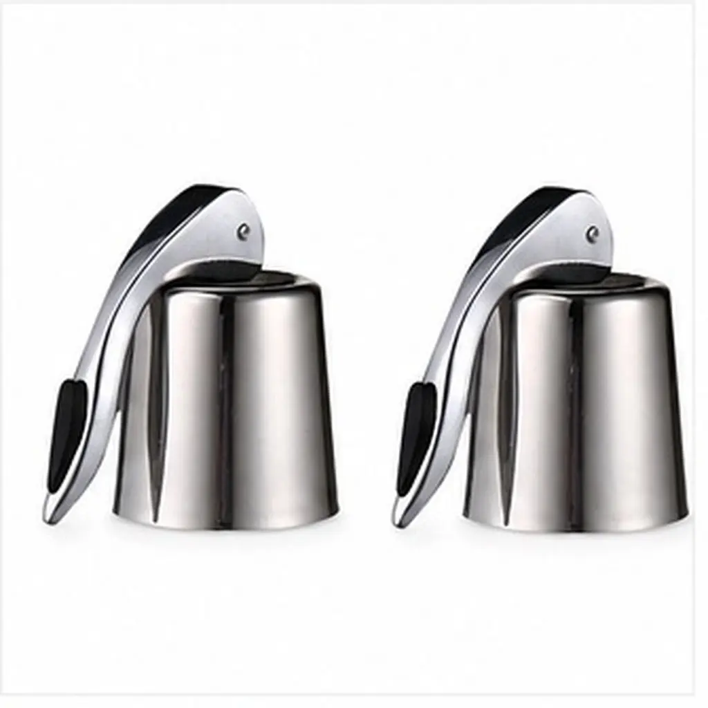 2Pcs Silicone Wine Bottle Reusable Wine Cap New Year Party Stainless Steel Leak Proof Air Tight