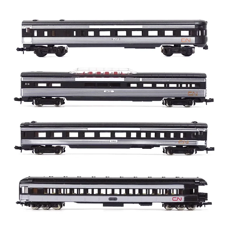 Diecast N Scale 1/160 CN Railway Passenger Car Sightseeing Train Model Classic Collection Display Toy Gift Souvenir