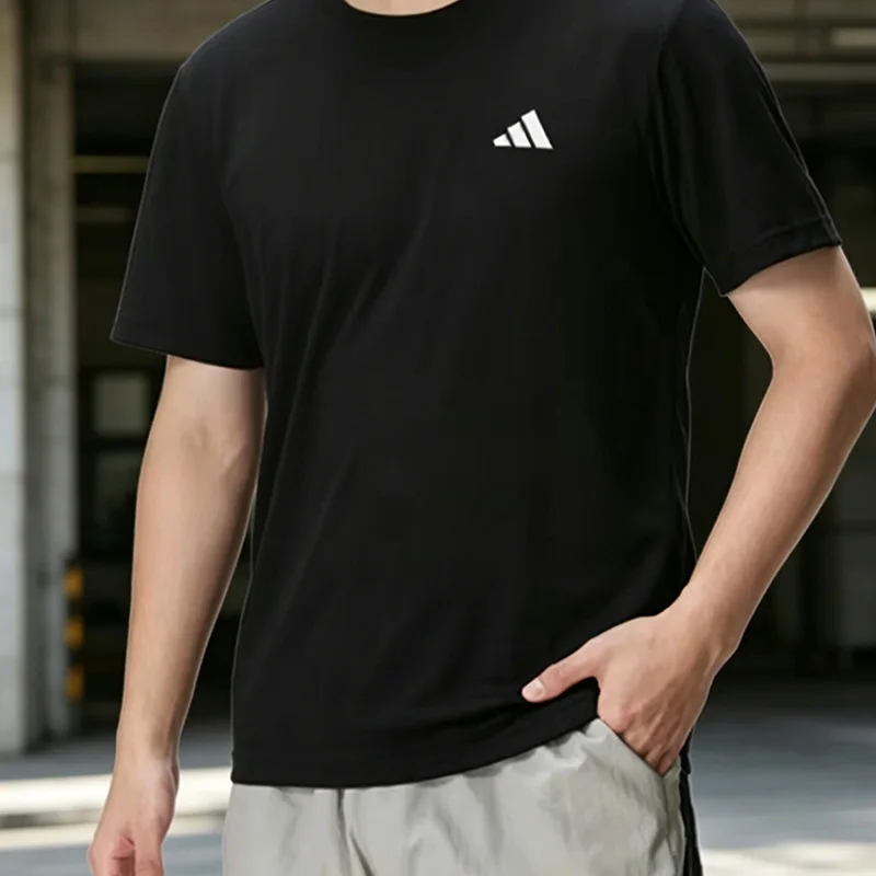 adidas Men's Quick-Dry Tennis Sports Top Crew Neck Short Sleeve T-Shirt Summer Official HR8727