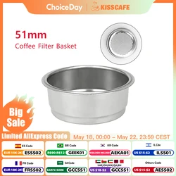 51MM Coffee Filter Basket Non Pressurized 2 cups Replacement For Delonghi EC9335 EC9665 Espresso Machine Accessory Barista Tool