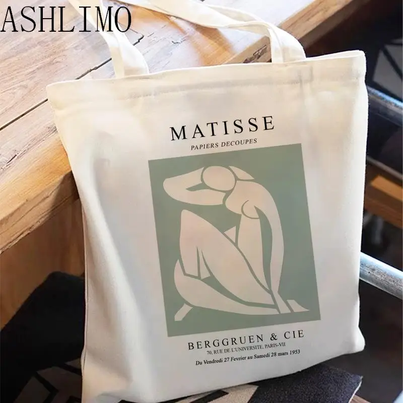 Shopper Women Shoulder Bags Matisse Summer Large Capacity Casual Canvas Fun Art Printing Messenger Bag Fashion Harajuku Letter