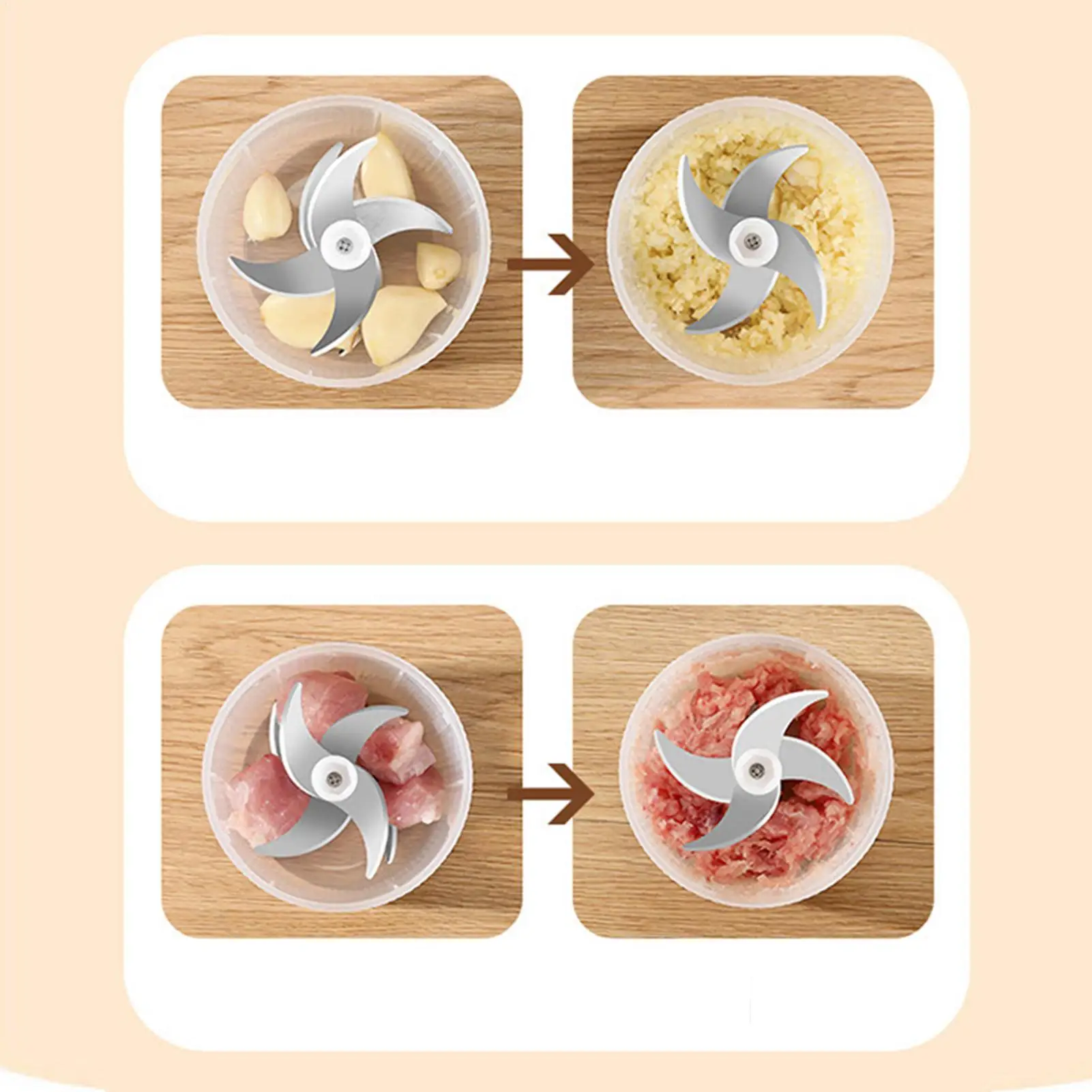 

Electric Food Chopper Garlic Crusher Meat Grinder Mini Garlic Press Vegetable Chopper Masher Machine USB Garlic Chopper