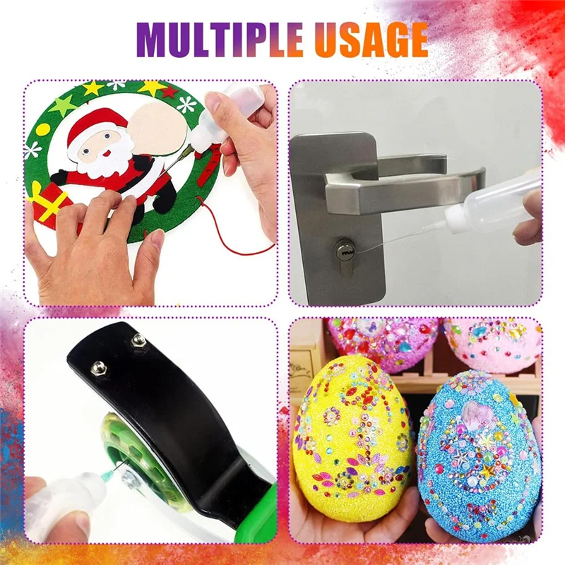 

AT82-100Ml Glue Precision Tip Applicator Bottle,Needle Tip Squeeze Bottle With 14Ga 16Ga 18Ga 20Ga 25Ga Blunt Needle Oiler