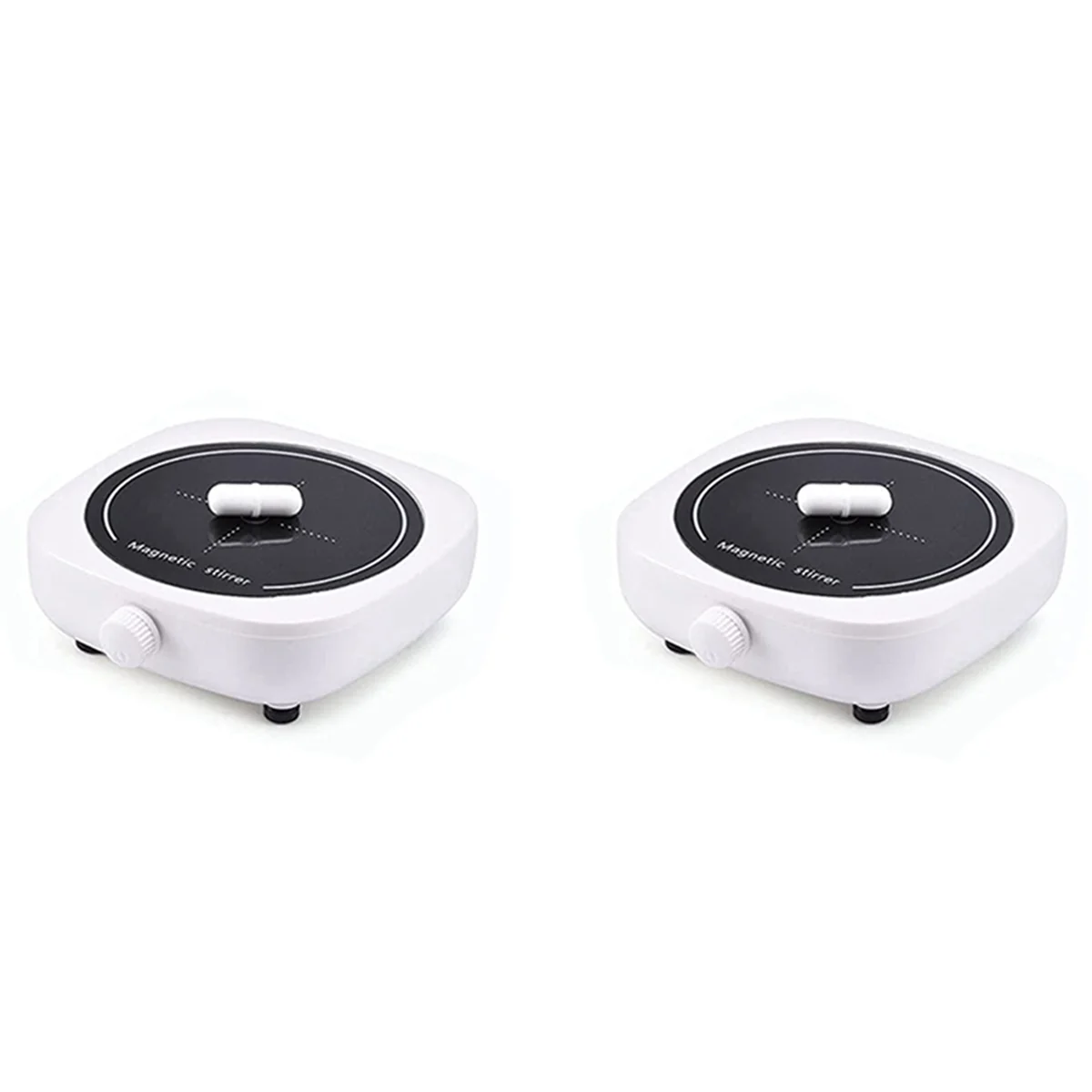 

2X Magnetic Stirrer Mini Lab Stir Mixer Portable Stirrer Plate with Stir Bar 2L 4000RPM for Laboratory EU Plug