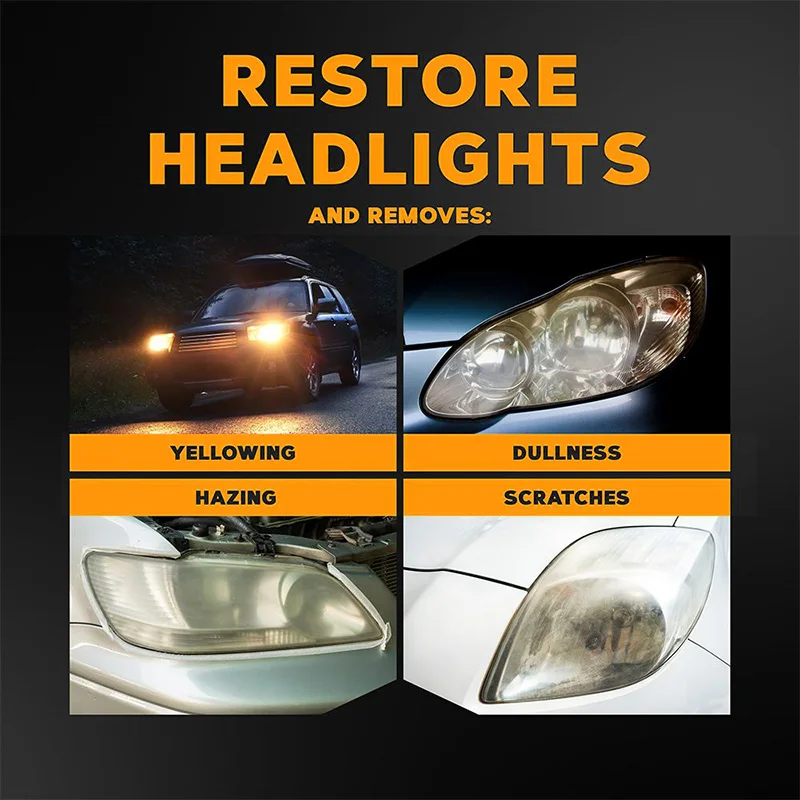Hydroshine Ripristino fari Lucidatore per luci per auto Pasta detergente Cura della vernice per auto Pasta detergente Rimuovi l'ossidazione Liquido lucidante