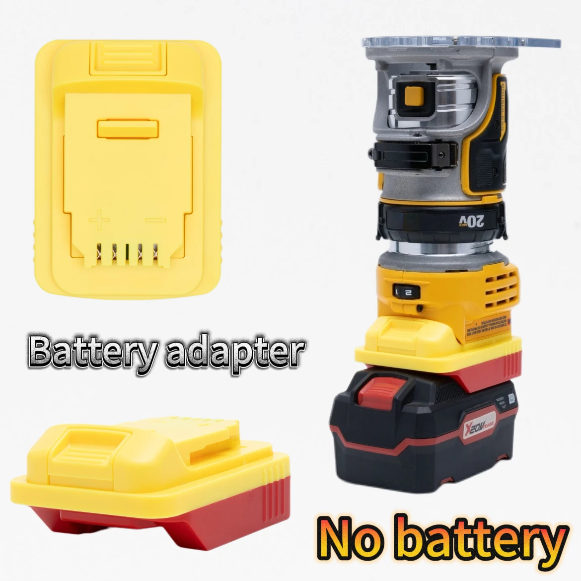 Für Lidl Parkside X20V Lithium-Batterie-Adapter-Konverter für DeWalt 18V Li-Ionen-Elektrowerkzeug-Zubehör (OHNE Batterie und Werkzeug)