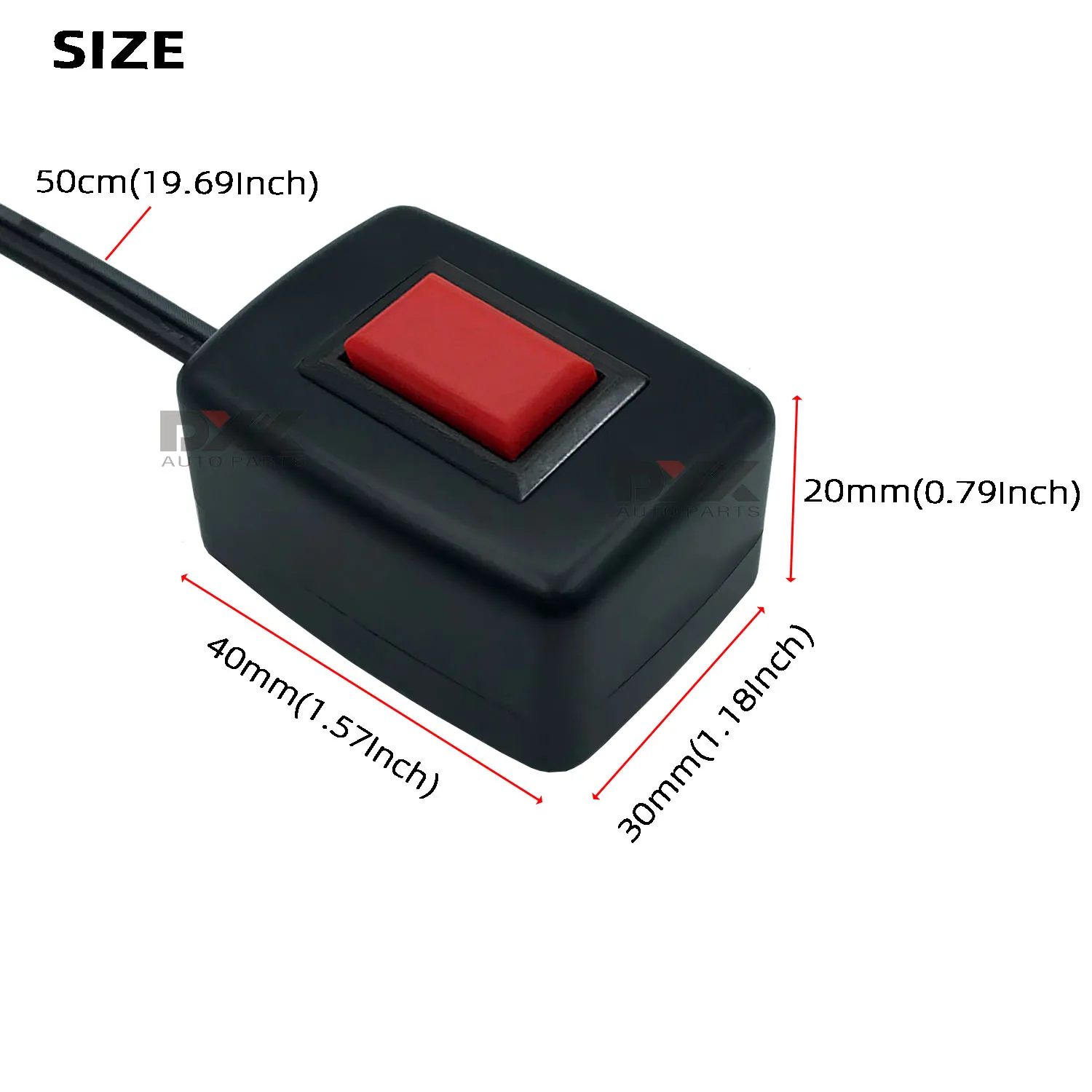 Momentary Push Button Switch 12V 24V Off-On Double Sided Adhesive Mount Surface Mount Momentary Switch for Auto Momenta