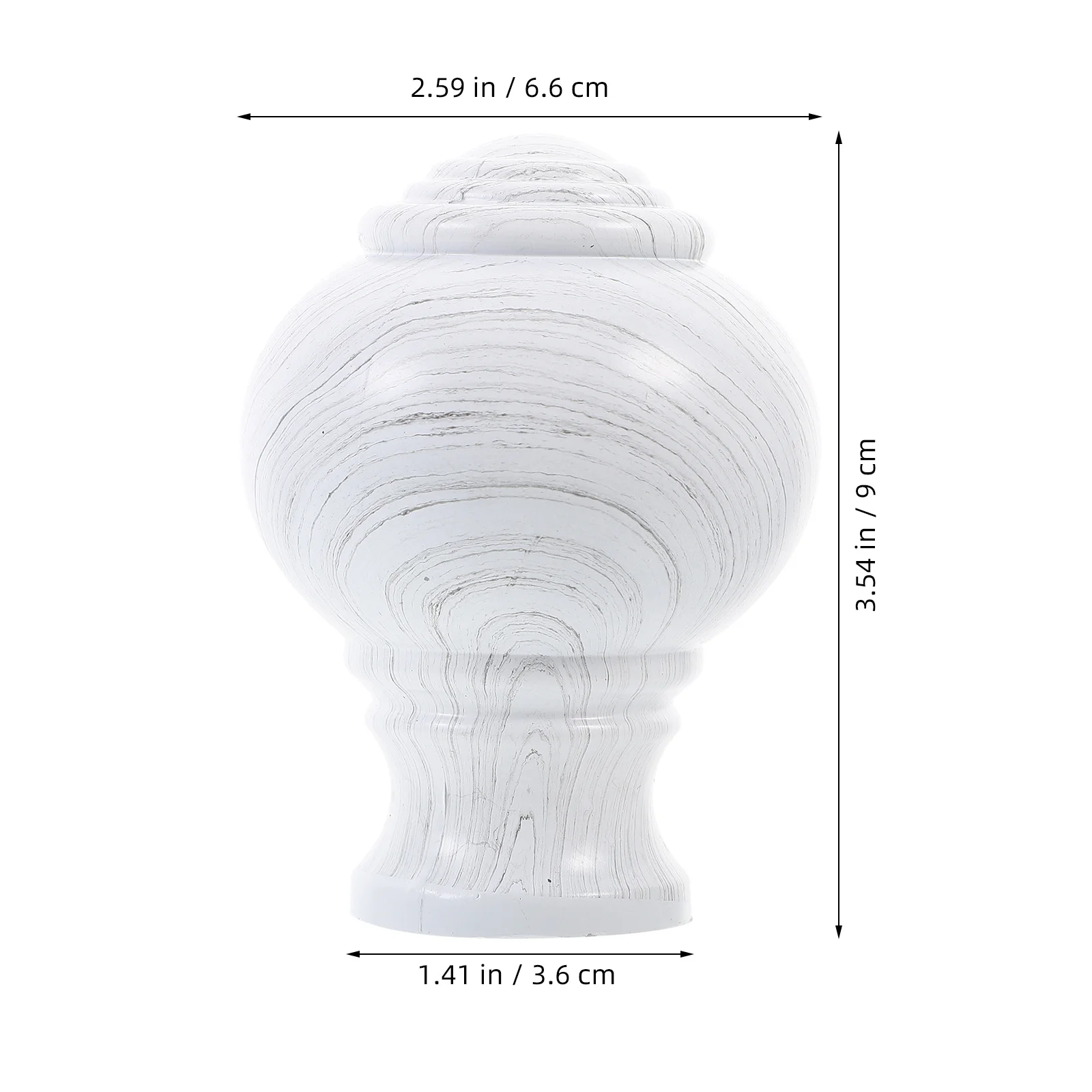 

4Pcs Unique Curtain Rod Caps Plastic Easy Installation Perfect for Room Decor Curtain Finials Rod Final