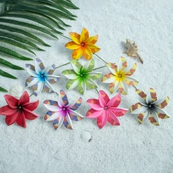 8pcs Mixed Colors Tiare Tropical Flowers of Tahiti Polynesian EVA Foam Headflowers Aloha Hula Girls Dancing Accessories Supply