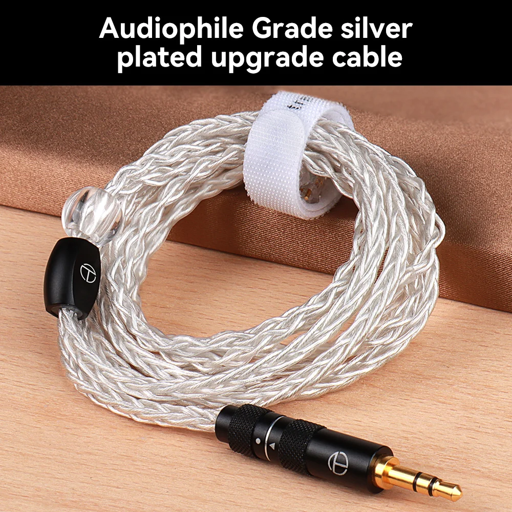 TRN TN 8 Core High-Purity Oxygen Copper + Silve Replaceable Aduio Plug Design HIFI Upgrade Cable Connector For TRN MT4 MT1max