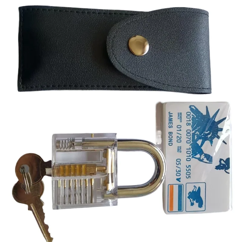 

Locksmith Pick Training Kit with Transparent Locks,Broken Key Remover and Tension Wrench Tool