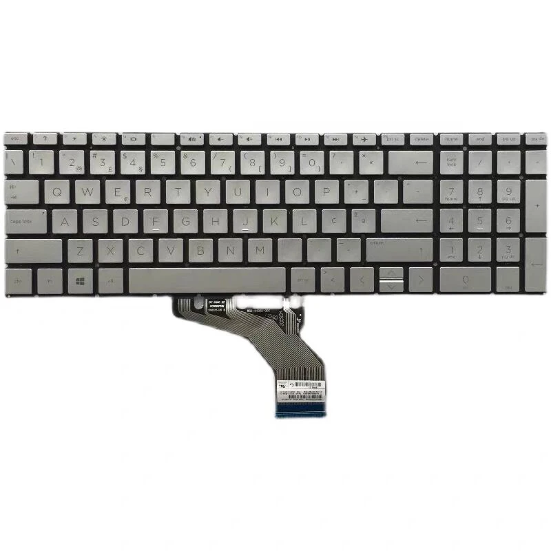 Teclado plateado de EE. UU./Portugal para HP 15-DB 15-DR 15M-DR 15-CX 15-DF 15-CW 15-EC 15-DK 15-CS 15-CR 15-DX 15-DN 17-BY 17-CA 250 g7