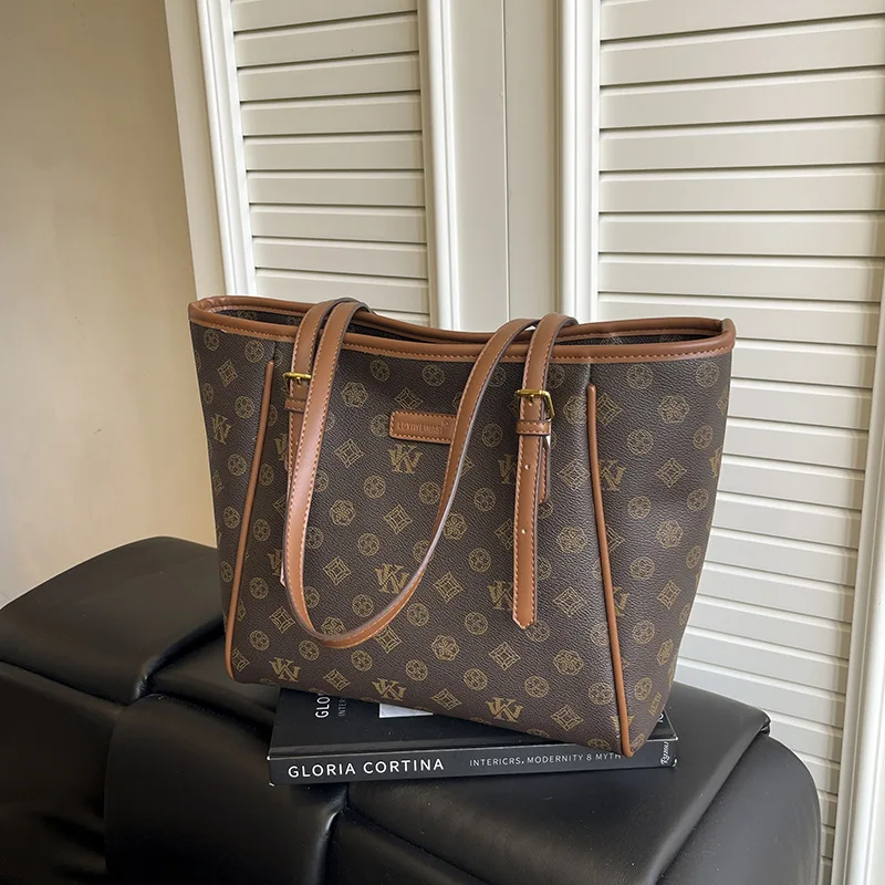 حقيبة كتف ريترو عصرية كتلة ألوان للتنقل بسيطة كاجوال خفيفة فاخرة متعددة الاستخدامات وبسيطة ومحفظة جلدية عالية الجودة