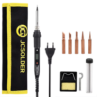 JCD Soldering Iron for Plastic Shell Rapid Heating Digital display Adjustable Temperature Lead-free Repair Tools Solder Pen Kit