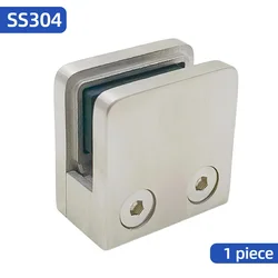 Stainless Steel 45x45mm Square Glass Clamps for 6mm and 8mm Glass for glass stair railing balustrade handrail fencing