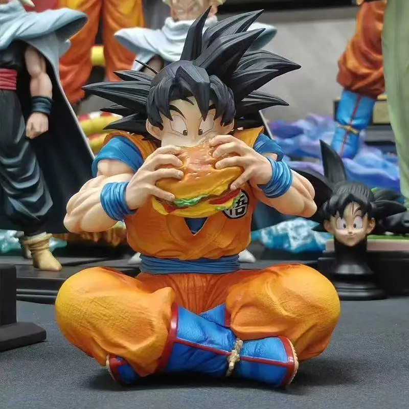2026 Jt Statue Dragon Ball Son Wukong Beijita Wukong beim Burger-Genuss 15cm/5,91 Zoll PVC Action-Serie Modellfigur