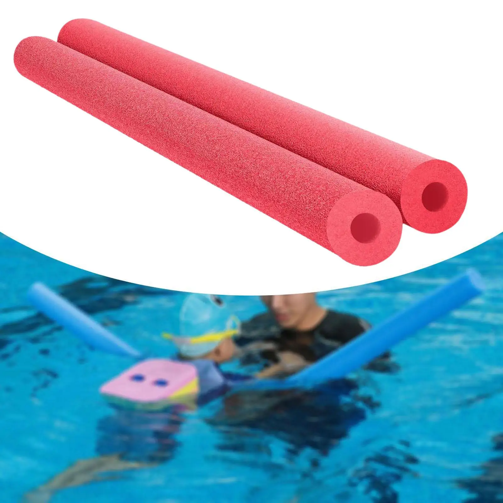 Foam Swim Noodles Hollow Buoyancy Rods Water Sports Learning Aid Pool Accessory for Family Beach Trips and Lakes