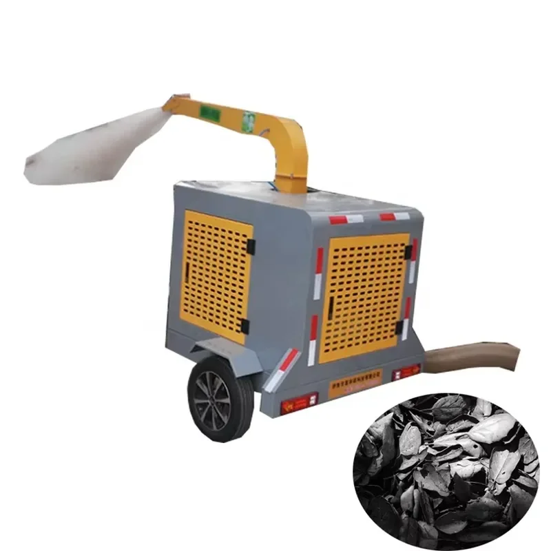 Tractor Trailed Type Leaf Collector Leaf Suction Shredder Machine for Environmental Sanitation Property Garden