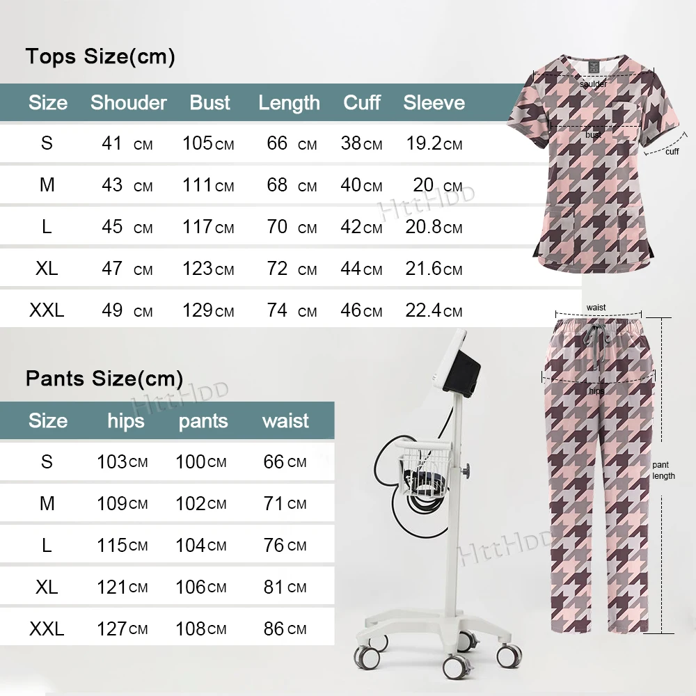 Wholesale Hospital Multicolour Printed Nursing Pet Clinic Hospital Workwear Medical Breathable Doctor Women Scrubs Uniforms Sets