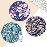 Fashion E-EE-Emilio logo P-Pucci Anti-Slip Round Game Computer Keyboard Office Table Mat Laptop Mouse mat for PC Computer Table