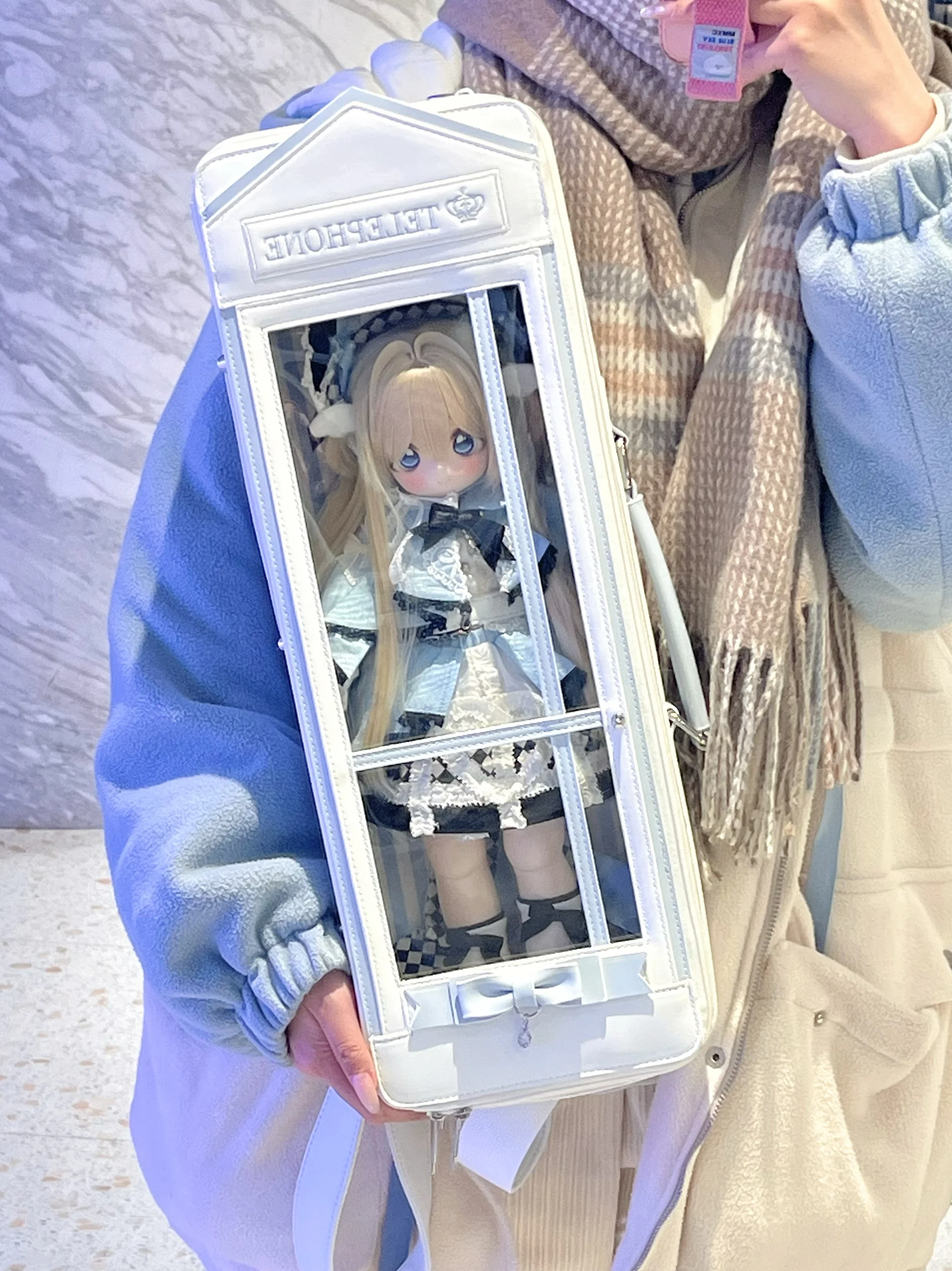 Original Kawaii Y2k 4 Points Bjd Baby Doll Bag Students Cute Doll Collection Bag Portable Crossbody Shoulder Bjd Shoulder Bags