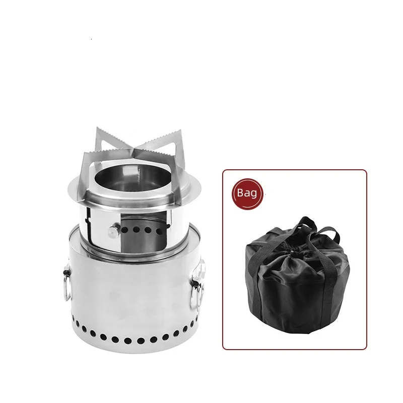 Secondary Combustion Smokeless Fireplace Outdoor Stainless Steel BBQ Portable Wood Burning Stove Camping Fire Pit