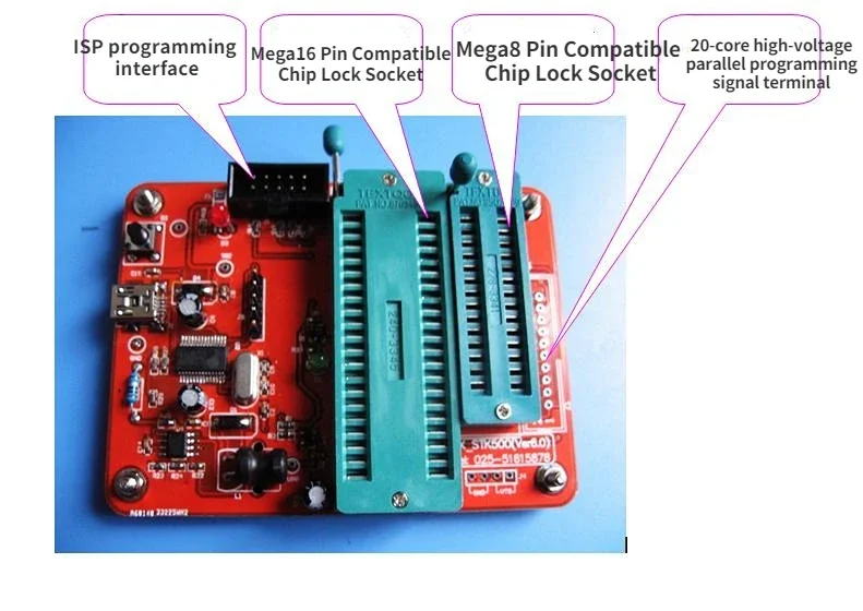 3 in 1 AVR High Voltage Serial Programmer/High Voltage Parallel/ISP/ Support Mega328P Attiny13A