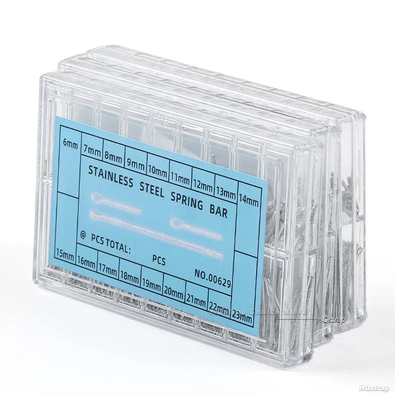 360pcs 6-23mm Stainless Steel Watch Band Link Pins Watch Bracelet Strap Split Pins Cotter Bar Assortment Watch Repair Tools