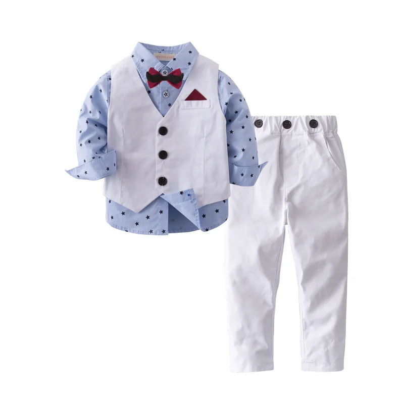 

New Arrival Gentleman Bowtie Decorated Boys 3-piece Vest Set /Flower Boy Clothes 3276