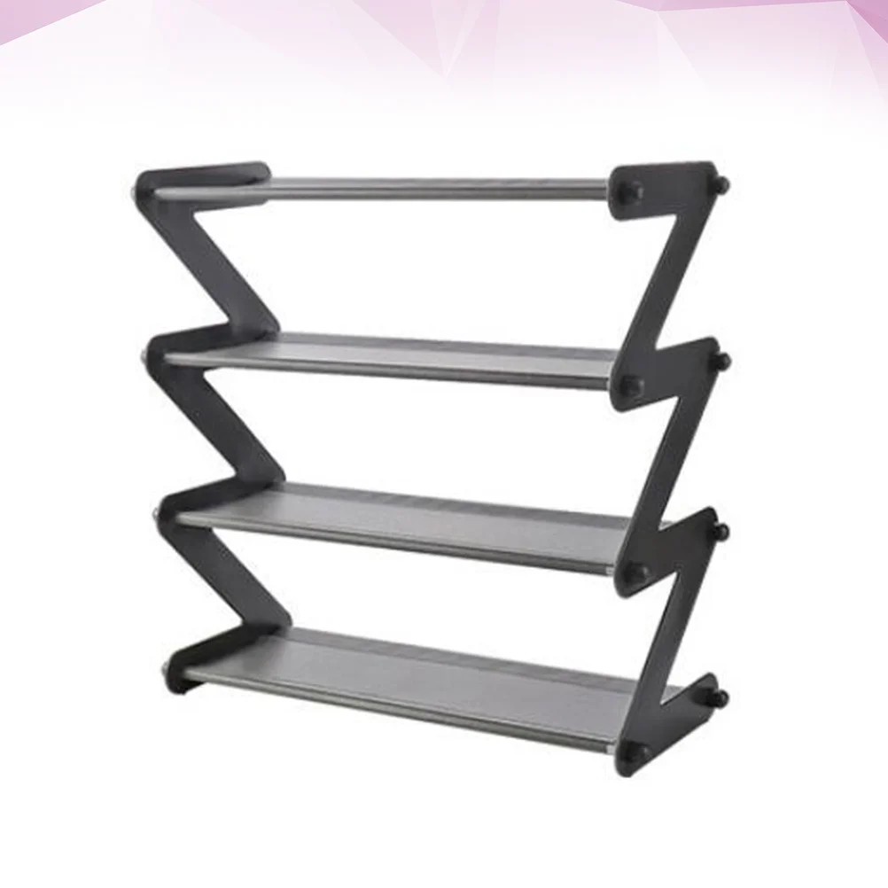 1Pcs Layered Shelf Dark Grey Plastic Shoes Storage Rack for Kitchen Pot Storage Rack Home Organization Solution