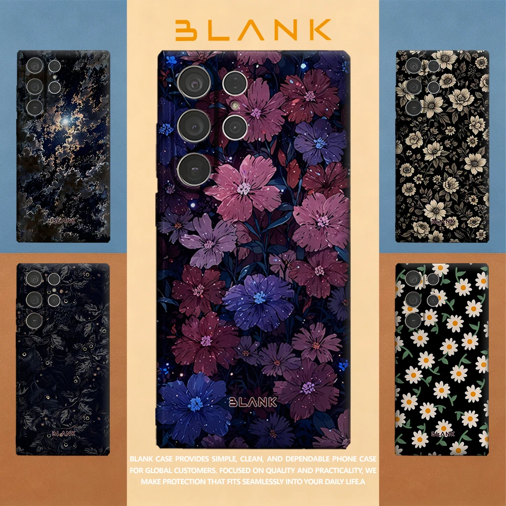 Nocturnal Floral Glow Art For Samsung Galaxy S26 S25 S24 A56 A36 Phone Case Protection Cover for Women Girl Blank