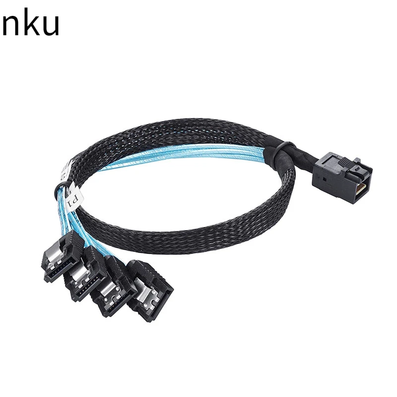 

Nku Mini SAS HD SFF-8643 To 4 SATA Cable Internal SFF 8643 Motherboard Controller To 4 SATA 7Pin 12Gbps Hard Drive Server Cable