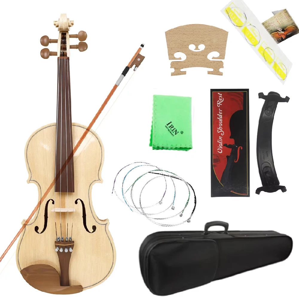 

Astonvilla 4/4 Violin Maple Tiger Stripe Violin Set with Case Bow Violin for Beginners Professionals Stringed Instrument