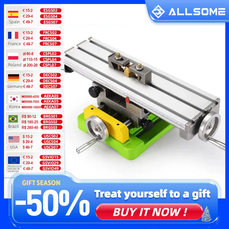 

ALLSOME BG6350 Mini Milling Machine Worktable