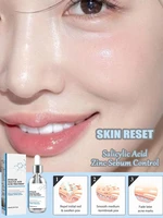 3.a solución de ácido salicílico, esencia para eliminar manchas de acné, reduce los poros, Control de aceite, suero iluminador, disminuye el acné, hidrata, calma