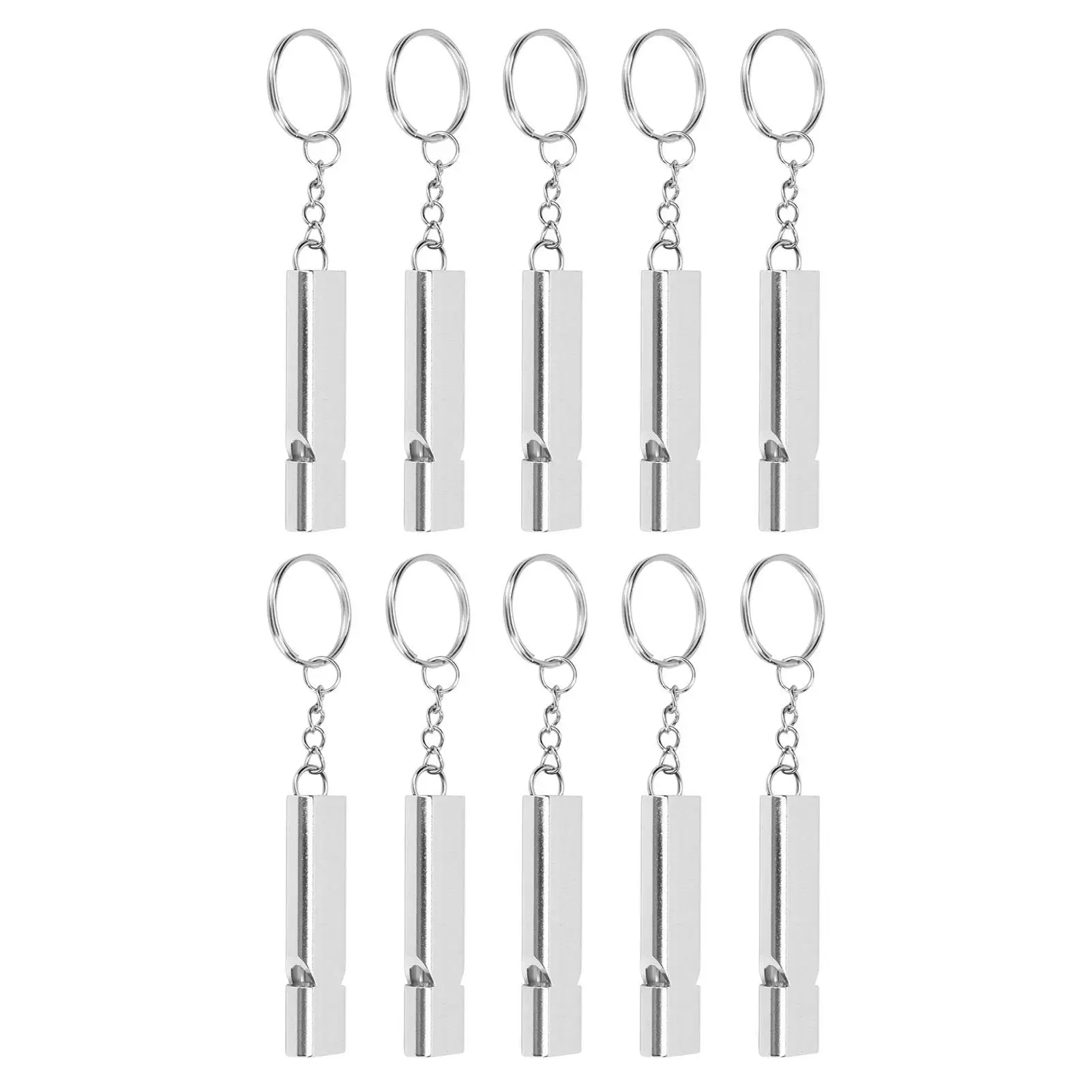 Portable Aluminum Alloy Emergency Whistle Keychain for camping for fishing 