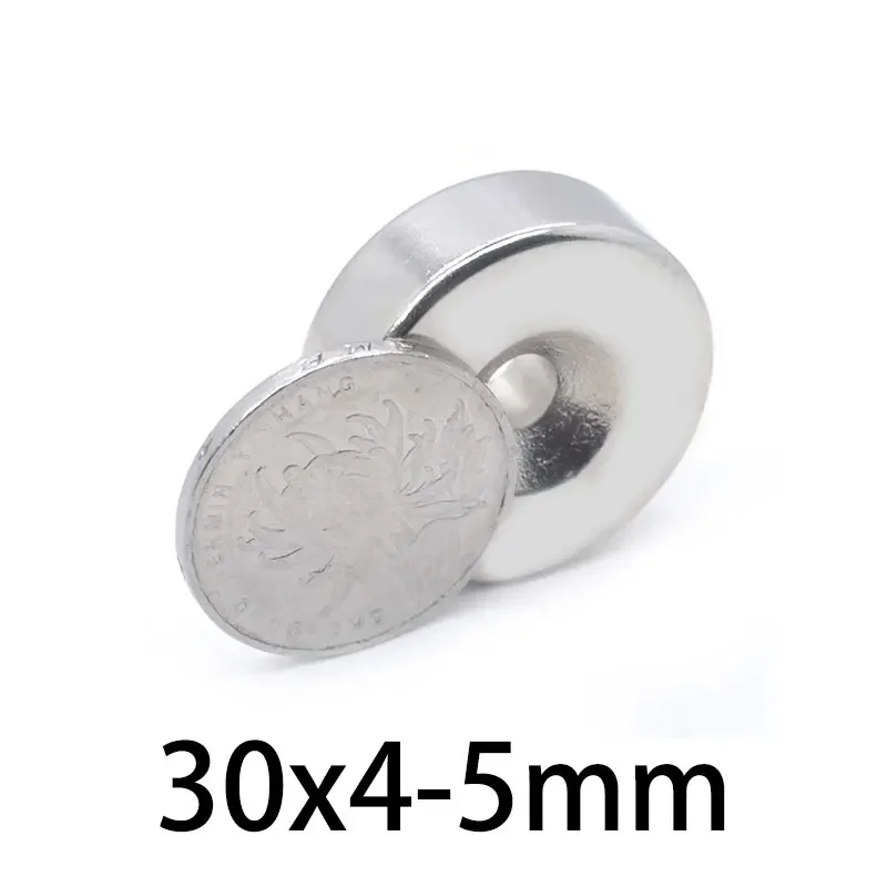 30x4-5mm ímã redondo de terras raras 30*4mm furo 5mm ímã forte 30x4-5mm para geladeiras domésticas, escritórios diy 30*4-5