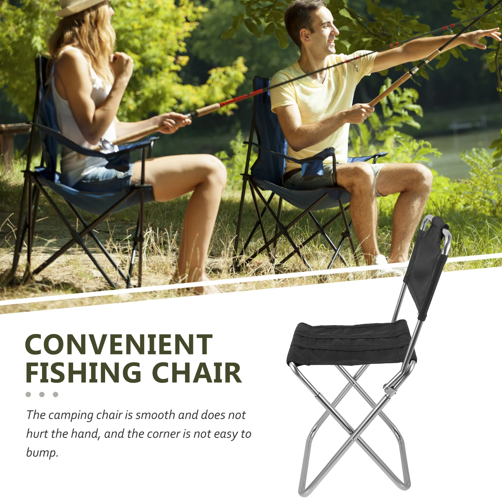 Fishing Folding Chair Outdoor Chairs Comfortable Stool Small Foldable Pocket Alloy Multi-function Stools Camping Accessory