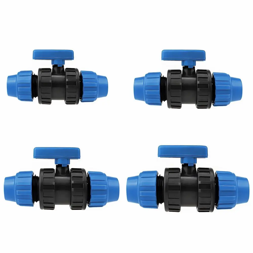 20/25/32/40mm PVC PE Pipe Quick Connector Compression Fitting Ball Valve Plastic Water Tap Splitter Irrigation Hose Pipe Fitting