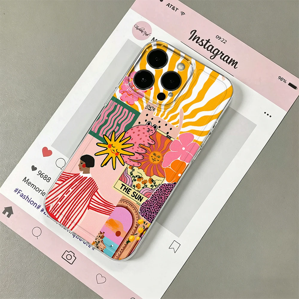 Soft Case For Iphone 13 16E 11 15 Air 12 14 Plus 17E 16 Sun God 17 Pro Max Tpu Cover Case Shell Funda Bumber