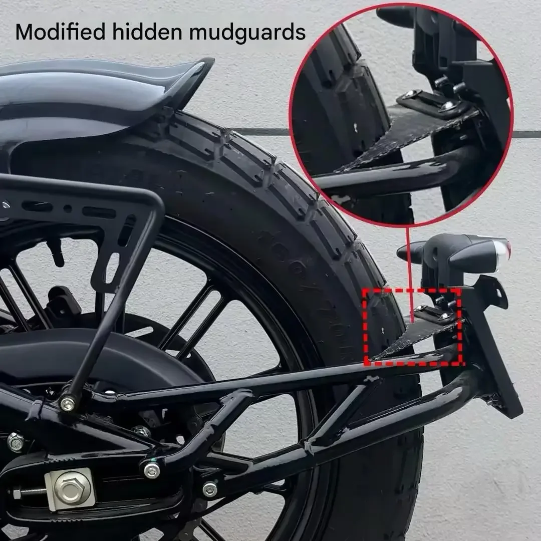 Image of Für BENDA Napoleon Bob 250 Modifizierter Hinterer Schmutzfänger Vergrößerter Anti-Sand Wasserdichter Kotflügel Teile aus PP-Material