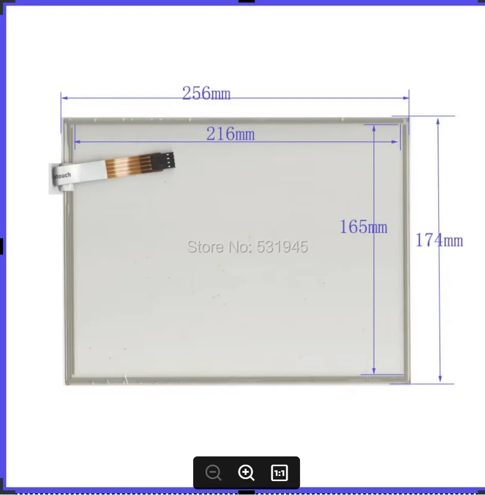 ZhiYuSun New 10.4 Inch Touch Screen 256mm*174mm   sensor glass 256*174 commercial use  for gps touch on  LCD display