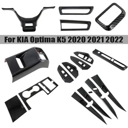 For KIA Optima K5 GT 2020 - 2022 Steering Wheel  Air AC Vent Outlet Gear Shift Panel Cover Trim ABS Carbon Fiber Interior Parts