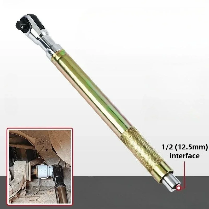 1/2 Inch Manual & Automatic All-in-One Offset Impact Extension Ratchet Wrench, High Torque Auto Repair Tool with 4 Adapters