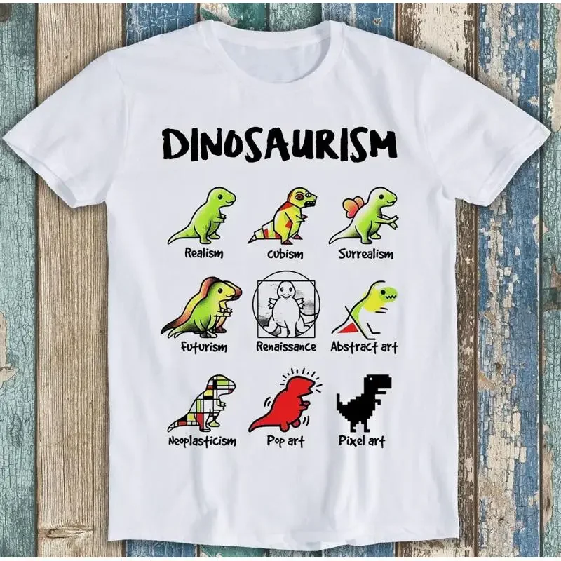 Dinosaurs Cartoon Art Dinosaurism Realism Funny T Shirt M1746