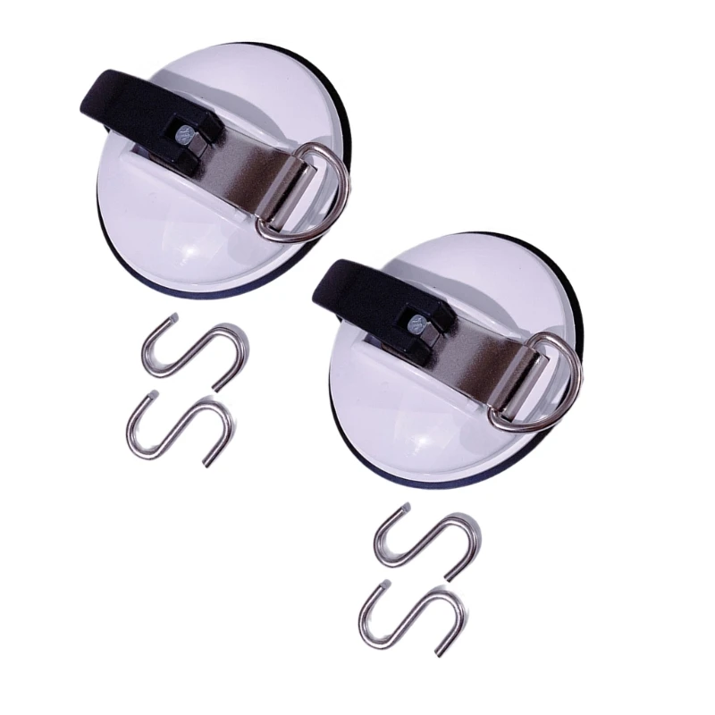 2x Heavy Load Bearing Vacuum Suction Cup Hook for Secure Attachments Vehicles Tents Car Roof Top Cargo Camping Dropship