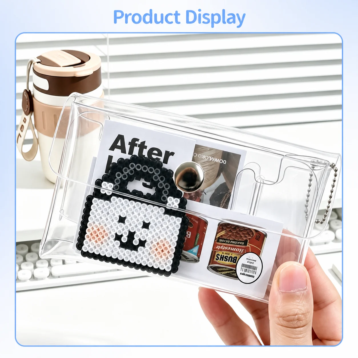 Coin Storage Bag Waterproof Small Handheld Pouch Card Holder Pouch Japanese Minimalist Clear Mini Wallet For Lipstick Storage