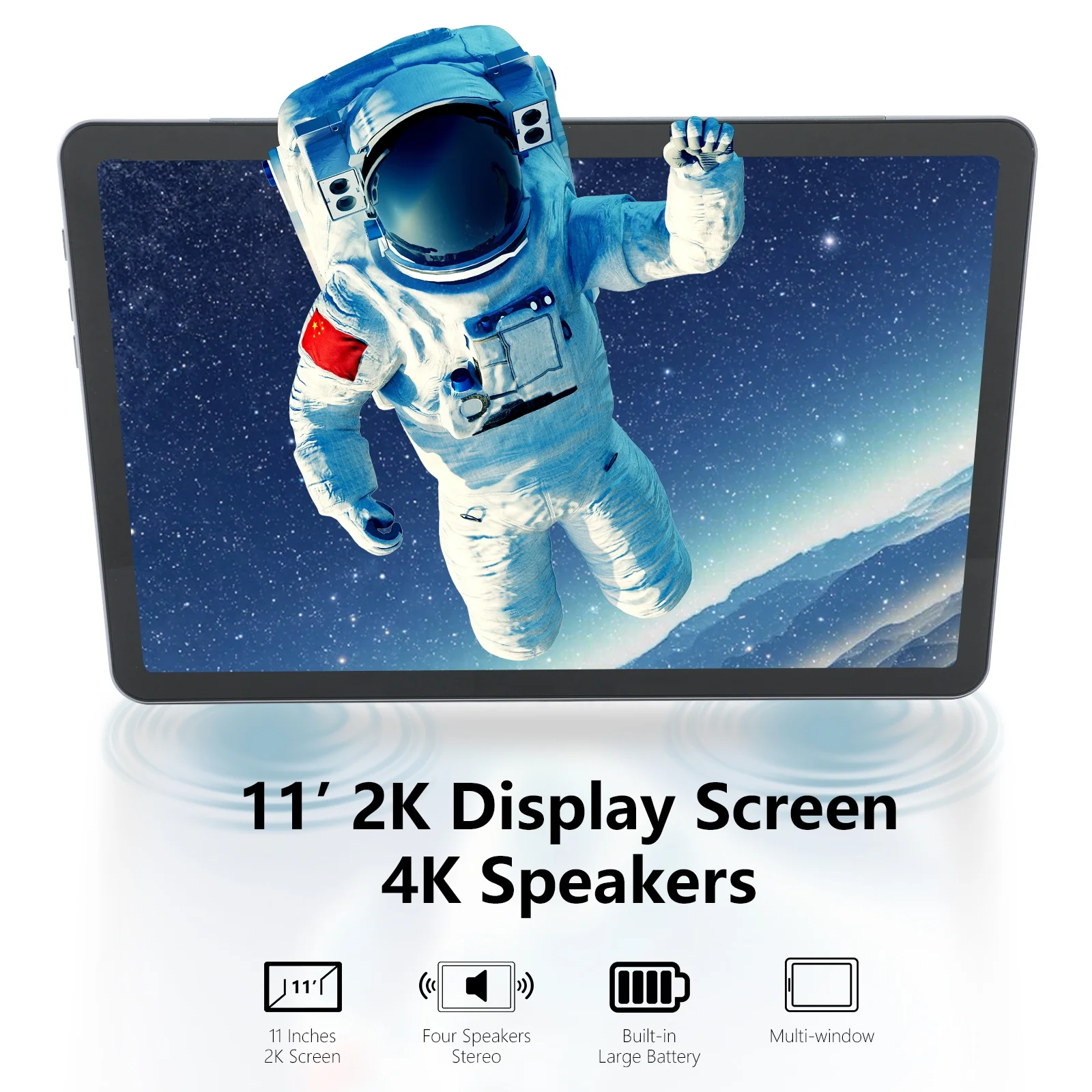 Tablet 11 inch Android 2K Display 1200x2000 FHD IPS Touchscreen Tablets 6GB 128GB Octa Core 2.4+5G Dual WiFi Gaming Tablet PC